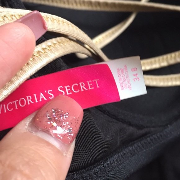 Victoria Secret black/gold rhinestone biki… - Picture 5 of 5